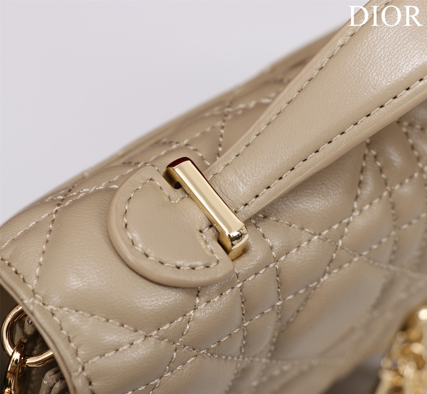 My Dior Mini Bag Powder Beige Cannage Lambskin